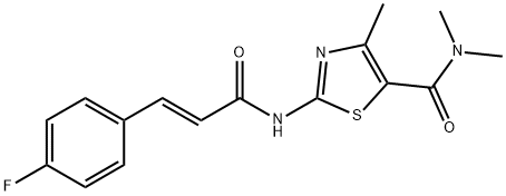 2-{[3-(4-fluorophenyl)acryloyl]amino}-N,N,4-trimethyl-1,3-thiazole-5-carboxamide Structure