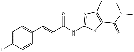 2-{[3-(4-fluorophenyl)acryloyl]amino}-N,N,4-trimethyl-1,3-thiazole-5-carboxamide|