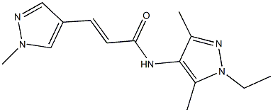 N-(1-ethyl-3,5-dimethyl-1H-pyrazol-4-yl)-3-(1-methyl-1H-pyrazol-4-yl)acrylamide Structure