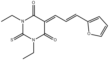 1,3-diethyl-5-[3-(2-furyl)-2-propenylidene]-2-thioxodihydro-4,6(1H,5H)-pyrimidinedione Structure