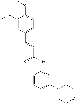 3-(3,4-dimethoxyphenyl)-N-[3-(4-morpholinyl)phenyl]acrylamide 结构式