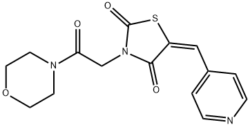 3-[2-(4-morpholinyl)-2-oxoethyl]-5-(4-pyridinylmethylene)-1,3-thiazolidine-2,4-dione|