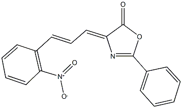 4-(3-{2-nitrophenyl}-2-propenylidene)-2-phenyl-1,3-oxazol-5(4H)-one Structure