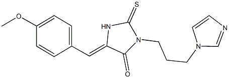 3-[3-(1H-imidazol-1-yl)propyl]-5-(4-methoxybenzylidene)-2-thioxo-4-imidazolidinone,1164513-21-6,结构式