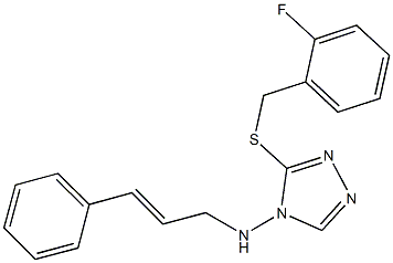 N-cinnamyl-N-{3-[(2-fluorobenzyl)thio]-4H-1,2,4-triazol-4-yl}amine Struktur