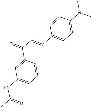 N-(3-{3-[4-(dimethylamino)phenyl]acryloyl}phenyl)acetamide 化学構造式