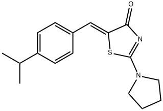 5-(4-isopropylbenzylidene)-2-(1-pyrrolidinyl)-1,3-thiazol-4(5H)-one Struktur