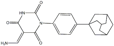 1-[4-(1-adamantyl)phenyl]-5-(aminomethylene)-2,4,6(1H,3H,5H)-pyrimidinetrione Struktur
