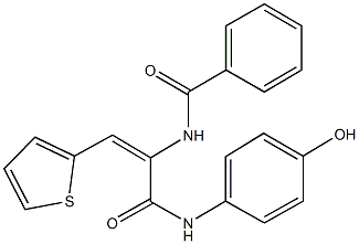 N-[1-[(4-hydroxyanilino)carbonyl]-2-(2-thienyl)vinyl]benzamide Structure