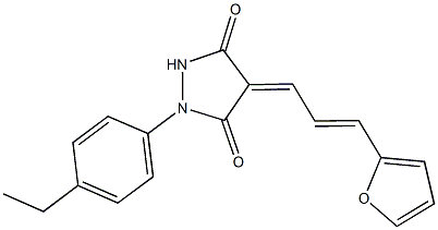 1-(4-ethylphenyl)-4-[3-(2-furyl)-2-propenylidene]-3,5-pyrazolidinedione|