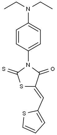 3-[4-(diethylamino)phenyl]-5-(2-thienylmethylene)-2-thioxo-1,3-thiazolidin-4-one,1164524-33-7,结构式