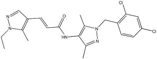 N-[1-(2,4-dichlorobenzyl)-3,5-dimethyl-1H-pyrazol-4-yl]-3-(1-ethyl-5-methyl-1H-pyrazol-4-yl)acrylamide Structure