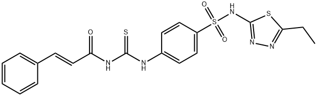 4-{[(cinnamoylamino)carbothioyl]amino}-N-(5-ethyl-1,3,4-thiadiazol-2-yl)benzenesulfonamide,1164524-90-6,结构式