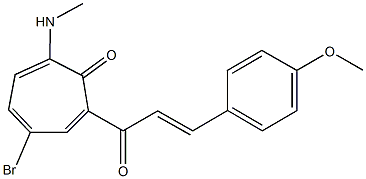 4-bromo-2-[3-(4-methoxyphenyl)acryloyl]-7-(methylamino)-2,4,6-cycloheptatrien-1-one Structure
