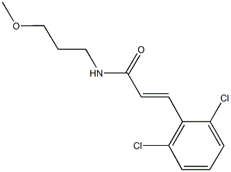 3-(2,6-dichlorophenyl)-N-(3-methoxypropyl)acrylamide Struktur