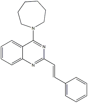 4-(1-azepanyl)-2-(2-phenylvinyl)quinazoline Struktur