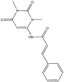 N-(1,3-dimethyl-2,6-dioxo-1,2,3,6-tetrahydro-4-pyrimidinyl)-3-phenylacrylamide Structure