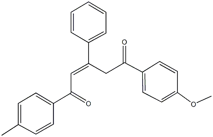 5-(4-methoxyphenyl)-1-(4-methylphenyl)-3-phenyl-2-pentene-1,5-dione,1164535-29-8,结构式