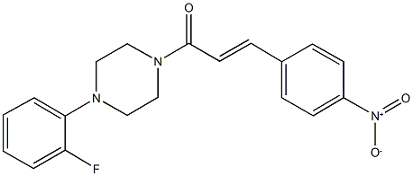 1-(2-fluorophenyl)-4-(3-{4-nitrophenyl}acryloyl)piperazine,1164536-89-3,结构式