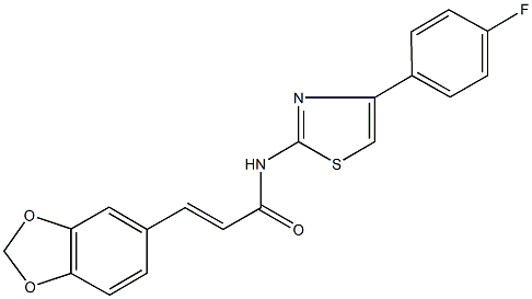 1164537-54-5 3-(1,3-benzodioxol-5-yl)-N-[4-(4-fluorophenyl)-1,3-thiazol-2-yl]acrylamide