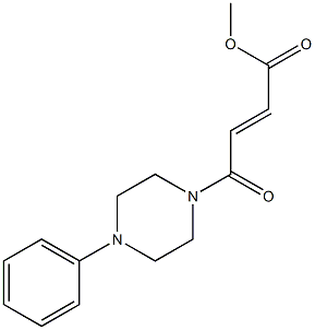 methyl 4-oxo-4-(4-phenyl-1-piperazinyl)-2-butenoate Structure