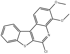 6-chloro-3,4-dimethoxy[1]benzothieno[2,3-c]quinoline,116454-57-0,结构式