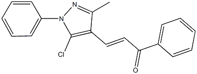 3-(5-chloro-3-methyl-1-phenyl-1H-pyrazol-4-yl)-1-phenyl-2-propen-1-one 结构式