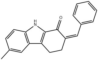 2-benzylidene-6-methyl-2,3,4,9-tetrahydro-1H-carbazol-1-one 结构式