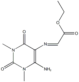 ethyl [(6-amino-1,3-dimethyl-2,4-dioxo-1,2,3,4-tetrahydro-5-pyrimidinyl)imino]acetate Structure