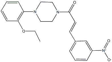 1-(2-ethoxyphenyl)-4-(3-{3-nitrophenyl}acryloyl)piperazine 结构式