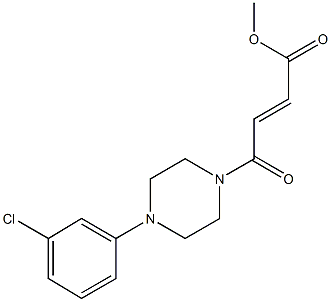 methyl 4-[4-(3-chlorophenyl)-1-piperazinyl]-4-oxo-2-butenoate Struktur