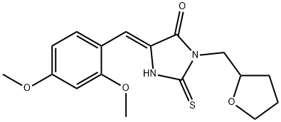 5-(2,4-dimethoxybenzylidene)-3-(tetrahydro-2-furanylmethyl)-2-thioxo-4-imidazolidinone|