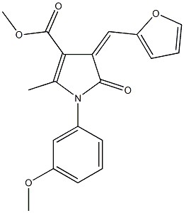 methyl 4-(2-furylmethylene)-1-(3-methoxyphenyl)-2-methyl-5-oxo-4,5-dihydro-1H-pyrrole-3-carboxylate Struktur