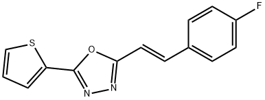2-[2-(4-fluorophenyl)vinyl]-5-(2-thienyl)-1,3,4-oxadiazole Struktur