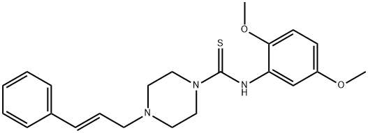 4-cinnamyl-N-(2,5-dimethoxyphenyl)-1-piperazinecarbothioamide Structure