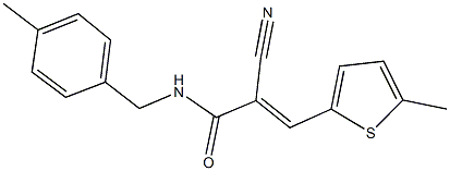 2-cyano-N-(4-methylbenzyl)-3-(5-methyl-2-thienyl)acrylamide|