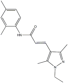 N-(2,4-dimethylphenyl)-3-(1-ethyl-3,5-dimethyl-1H-pyrazol-4-yl)acrylamide,1164564-24-2,结构式