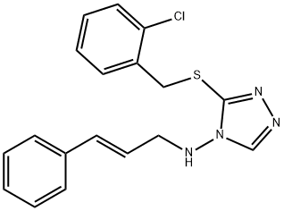 3-[(2-chlorobenzyl)sulfanyl]-N-cinnamyl-4H-1,2,4-triazol-4-amine,1164565-22-3,结构式