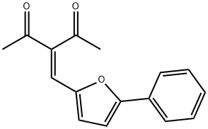 3-[(5-phenyl-2-furyl)methylene]-2,4-pentanedione Structure