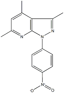 1-{4-nitrophenyl}-3,4,6-trimethyl-1H-pyrazolo[3,4-b]pyridine Structure