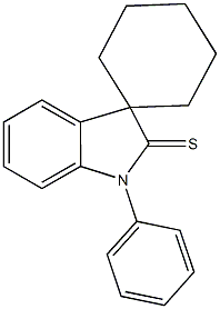 1-phenyl-1,3-dihydrospiro[2H-indole-3,1'-cyclohexane]-2-thione 结构式