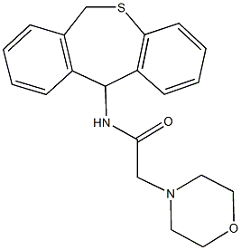 N-(6,11-dihydrodibenzo[b,e]thiepin-11-yl)-2-(4-morpholinyl)acetamide Struktur