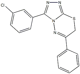 3-(3-chlorophenyl)-6-phenyl-7H-[1,2,4]triazolo[3,4-b][1,3,4]thiadiazine 结构式