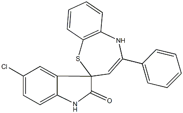 5'-chloro-4-phenyl-1',2,3',5-tetrahydrospiro([1,5]benzothiazepine-2,3'-[2'H]-indole)-2'-one,1175255-64-7,结构式