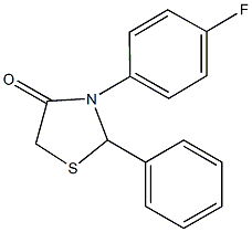 3-(4-fluorophenyl)-2-phenyl-1,3-thiazolidin-4-one Structure