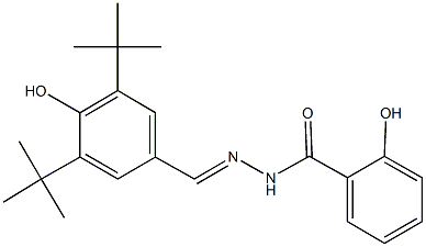 N'-(3,5-ditert-butyl-4-hydroxybenzylidene)-2-hydroxybenzohydrazide Structure