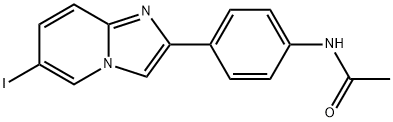 N-[4-(6-iodoimidazo[1,2-a]pyridin-2-yl)phenyl]acetamide Struktur