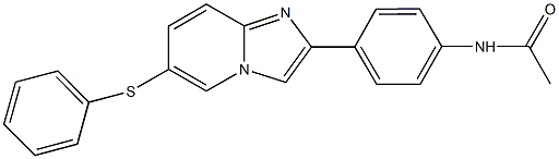 N-{4-[6-(phenylsulfanyl)imidazo[1,2-a]pyridin-2-yl]phenyl}acetamide Structure