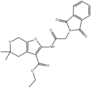 118039-26-2 ethyl 2-{[(1,3-dioxo-1,3-dihydro-2H-isoindol-2-yl)acetyl]amino}-5,5-dimethyl-4,7-dihydro-5H-thieno[2,3-c]pyran-3-carboxylate