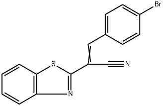 2-(1,3-benzothiazol-2-yl)-3-(4-bromophenyl)acrylonitrile Struktur